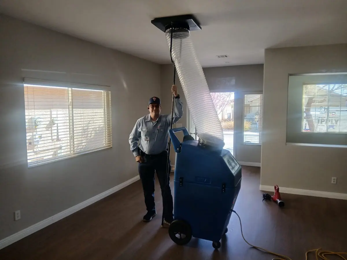 Professional Dryer Vent Cleaning work inside a Russellville home